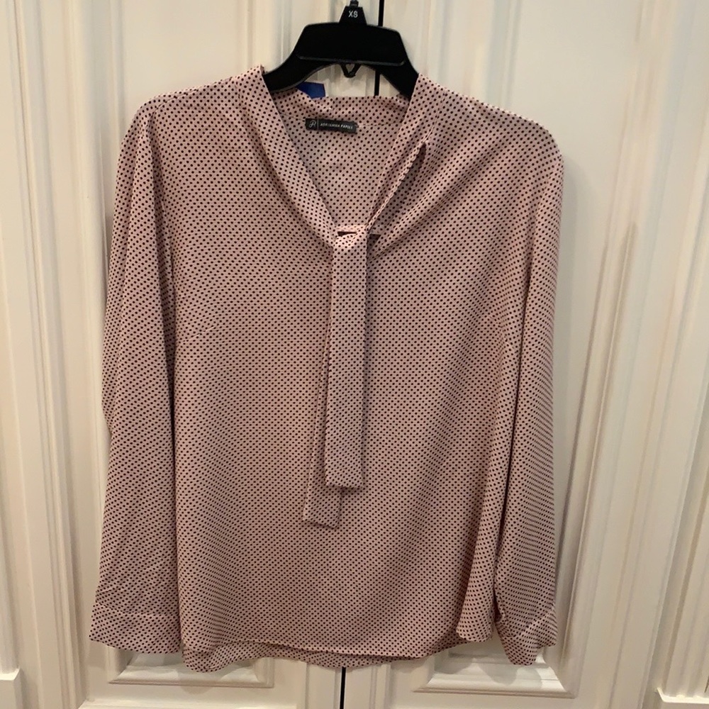 Adrianna Papell Blouse Pink polka Dot 🔥